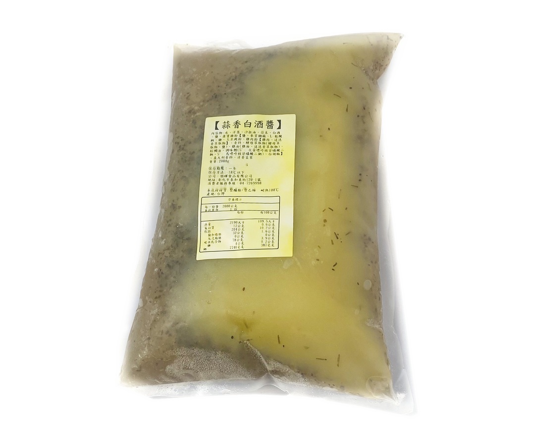 蒜香白酒醬 2kg 包裝實拍